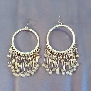 Hoop chandelier earrings - gold